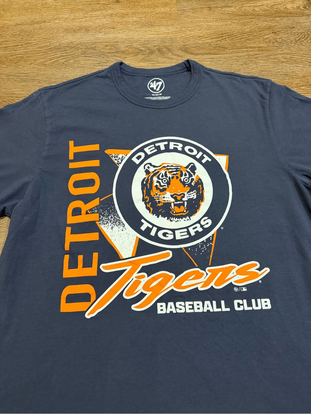 ’47 Brand Detroit Tigers Retro Graphic T-Shirt Men’s Medium Navy MLB - Picture 4 of 8